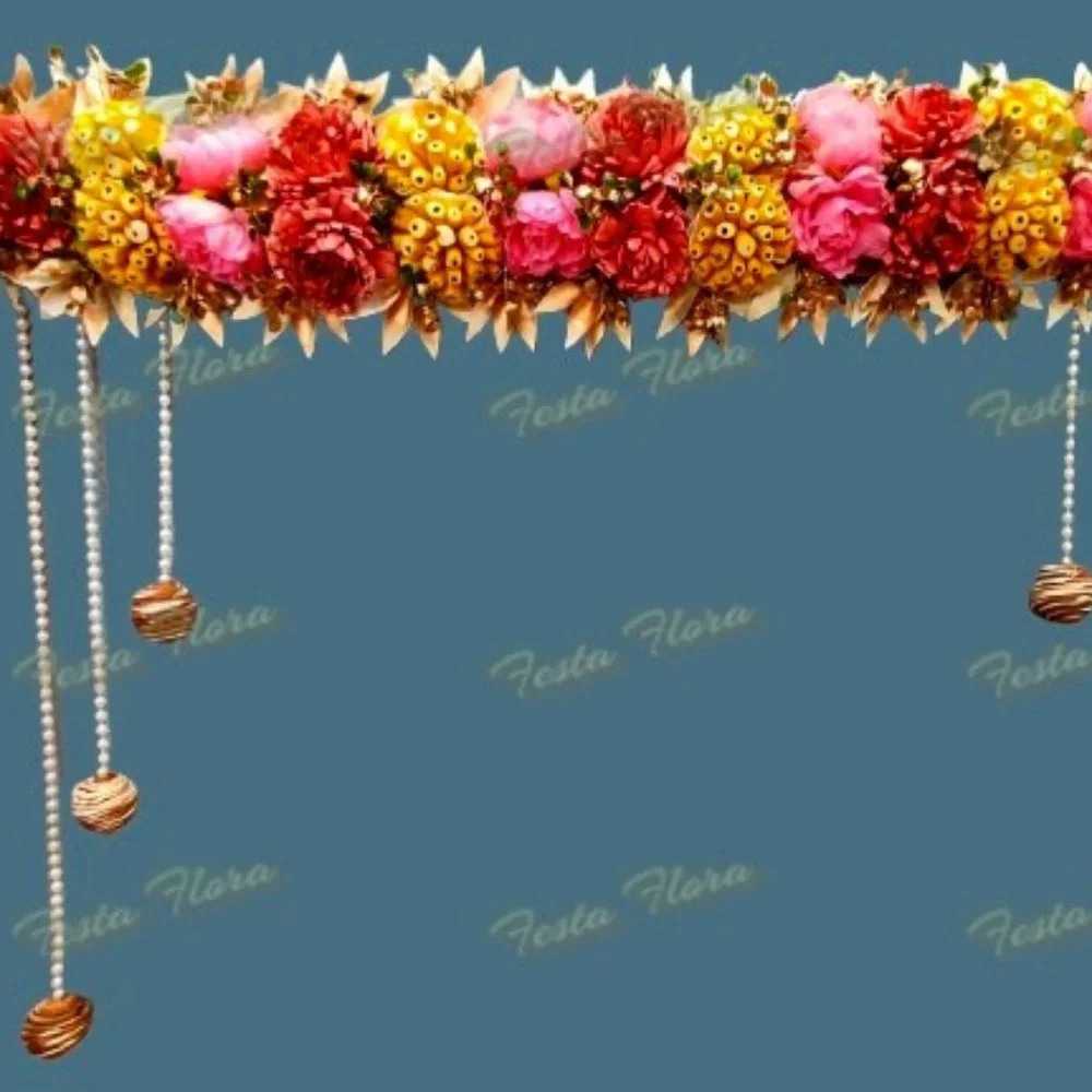 Artificial flower Door Valance